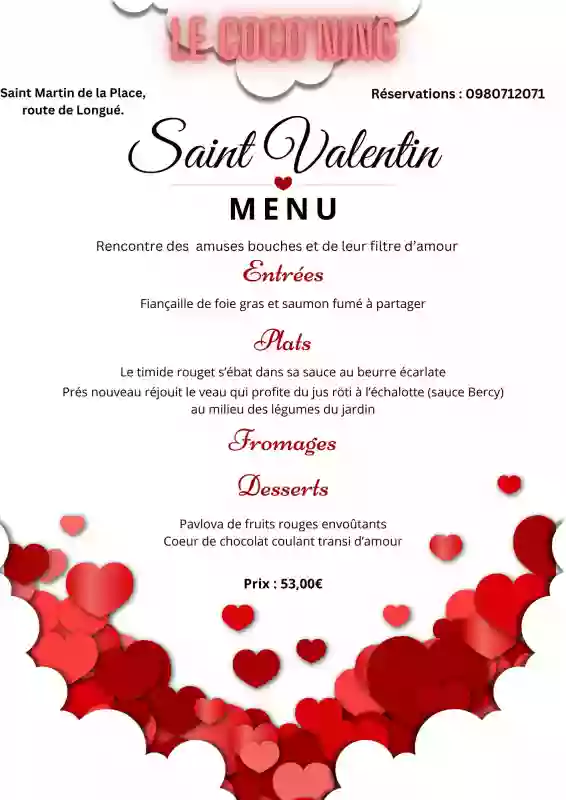 Événements - Le Coco'Ning - Restaurant Saint Martin de la Place - restaurant sympa SAINT-MARTIN-DE-LA-PLACE